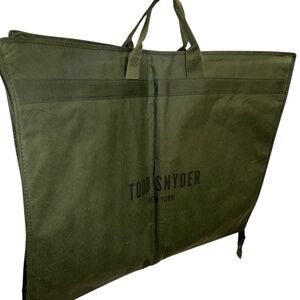 Todd Snyder army green black reusable garment bag